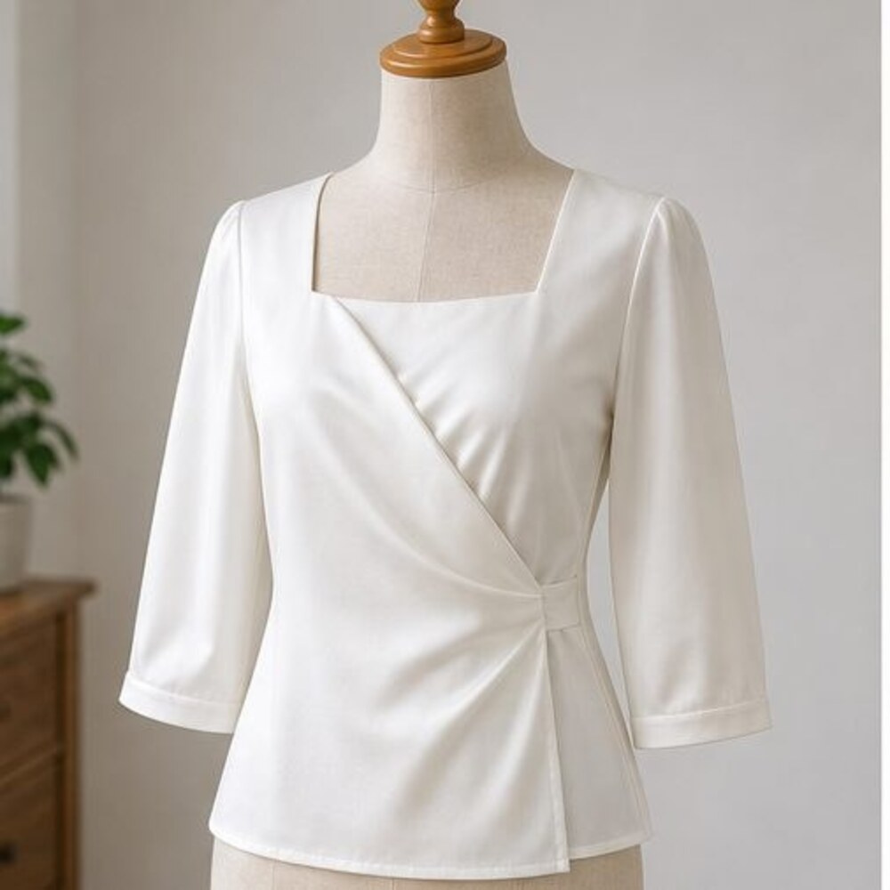 White Wrap Blouse
